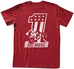 Evel Knievel Red One T Shirt - Red