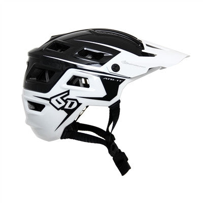 6D 2017 ATB-1T EVO Trail Bicycle Helmet - Black/White
