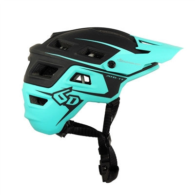 6D 2017 ATB-1T EVO Trail Bicycle Helmet - Black/Teal