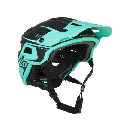 6D 2017 ATB-1T EVO Trail Bicycle Helmet - Black/Teal