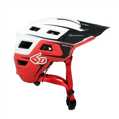 6D 2017 ATB-1T EVO Trail Bicycle Helmet - White/Red