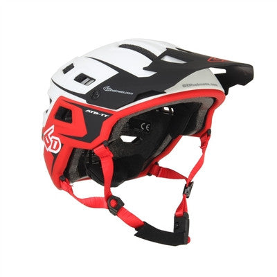 6D 2017 ATB-1T EVO Trail Bicycle Helmet - White/Red