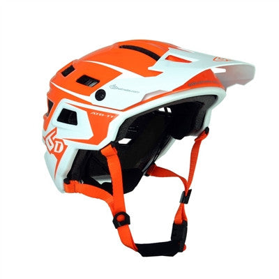 6D 2017 ATB-1T EVO Trail Bicycle Helmet - Orange/White