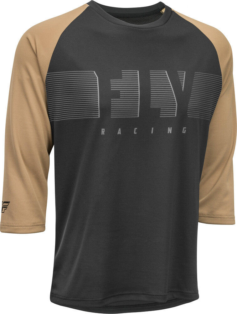 FLY Racing 2020 Ripa 3/4 Sleeve Bicycle Jersey - Black/Khaki