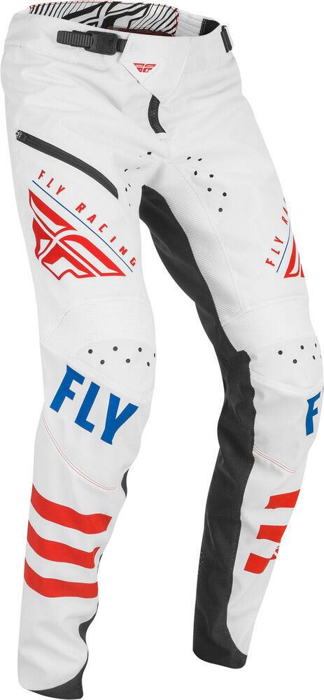 FLY Racing Limited Edition Kinetic BMX Pants - White/Red/Blue