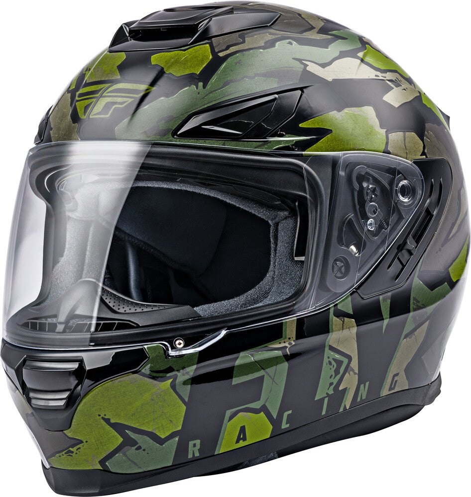 FLY Racing Sentinel Ambush Full Face Helmet - Camo/Green/Grey