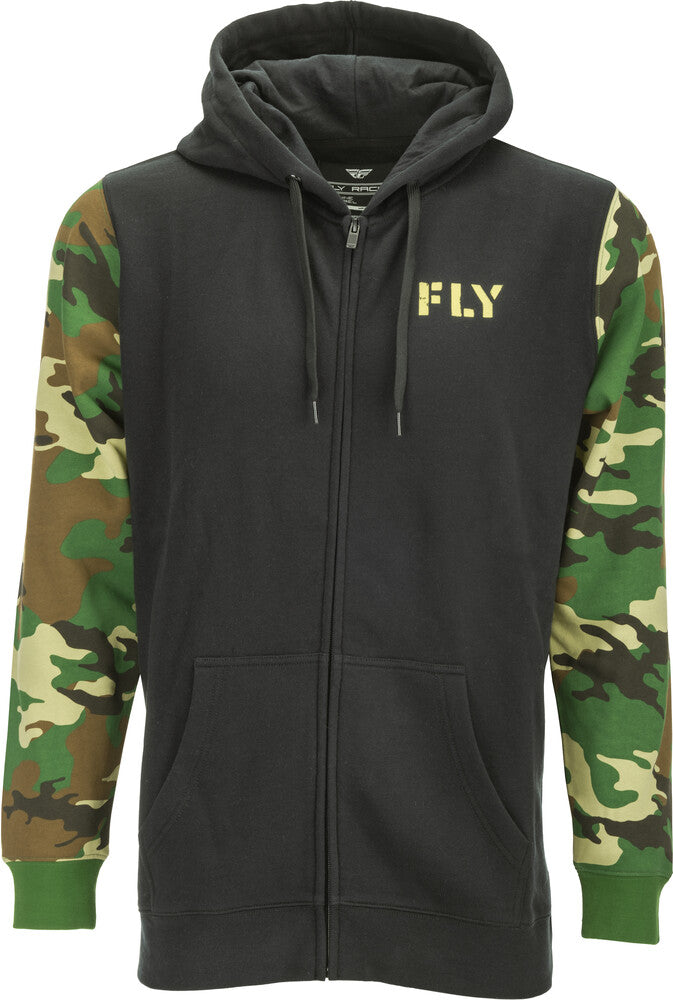 FLY Racing Camo Zip-Up Hoodie - Camo/Black