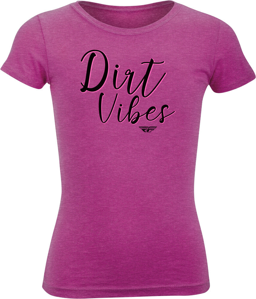 FLY Racing Youth Girls Dirt Vibes Tee - Raspberry