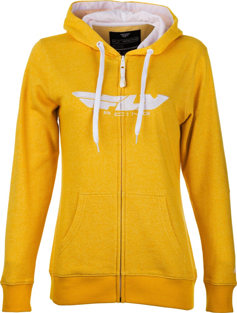 FLY Racing Womens Corporate Zip-Up Hoodie - Mustard