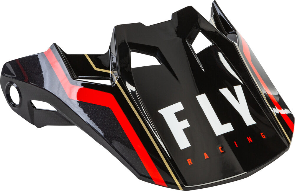 FLY Racing 2021 Formula Carbon Axon Replacement Visor - Black/Red/Gold