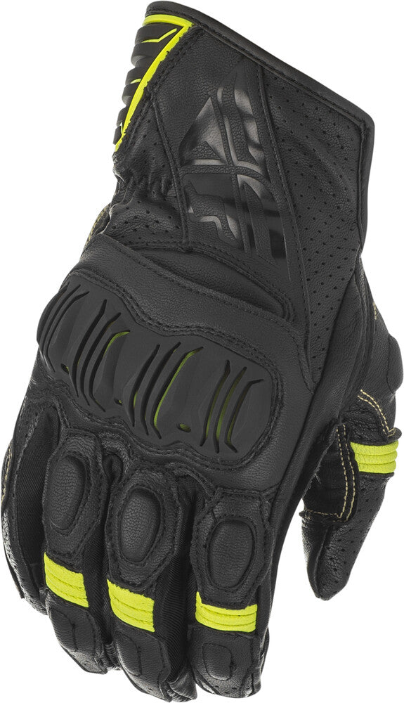 FLY Racing Brawler Leather Gloves - Black/Hi-Vis
