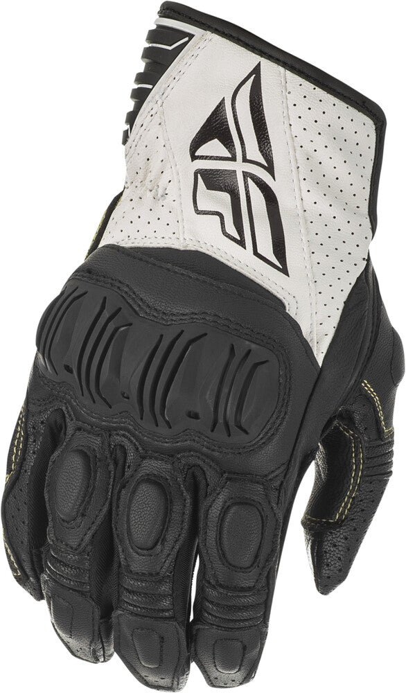 FLY Racing Brawler Leather Gloves - Black/White