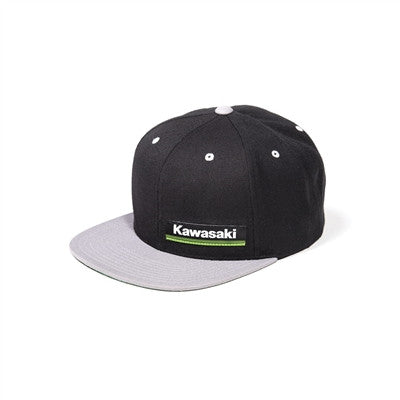 Factory Effex Kawasaki Wedge Snapback Hat - Black/Silver