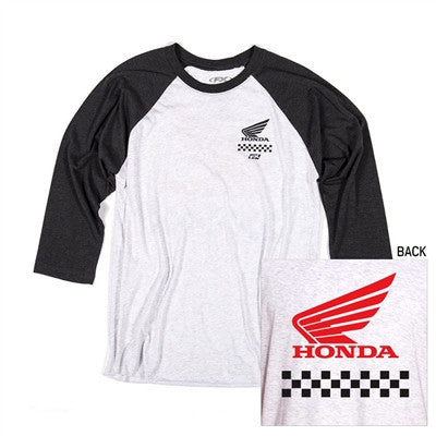 Factory Effex Honda Wing 3/4 Raglan T-Shirt - Black/White