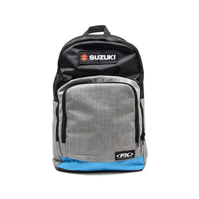 Factory Effex Suzuki Standard Backpack - Grey/Light Blue