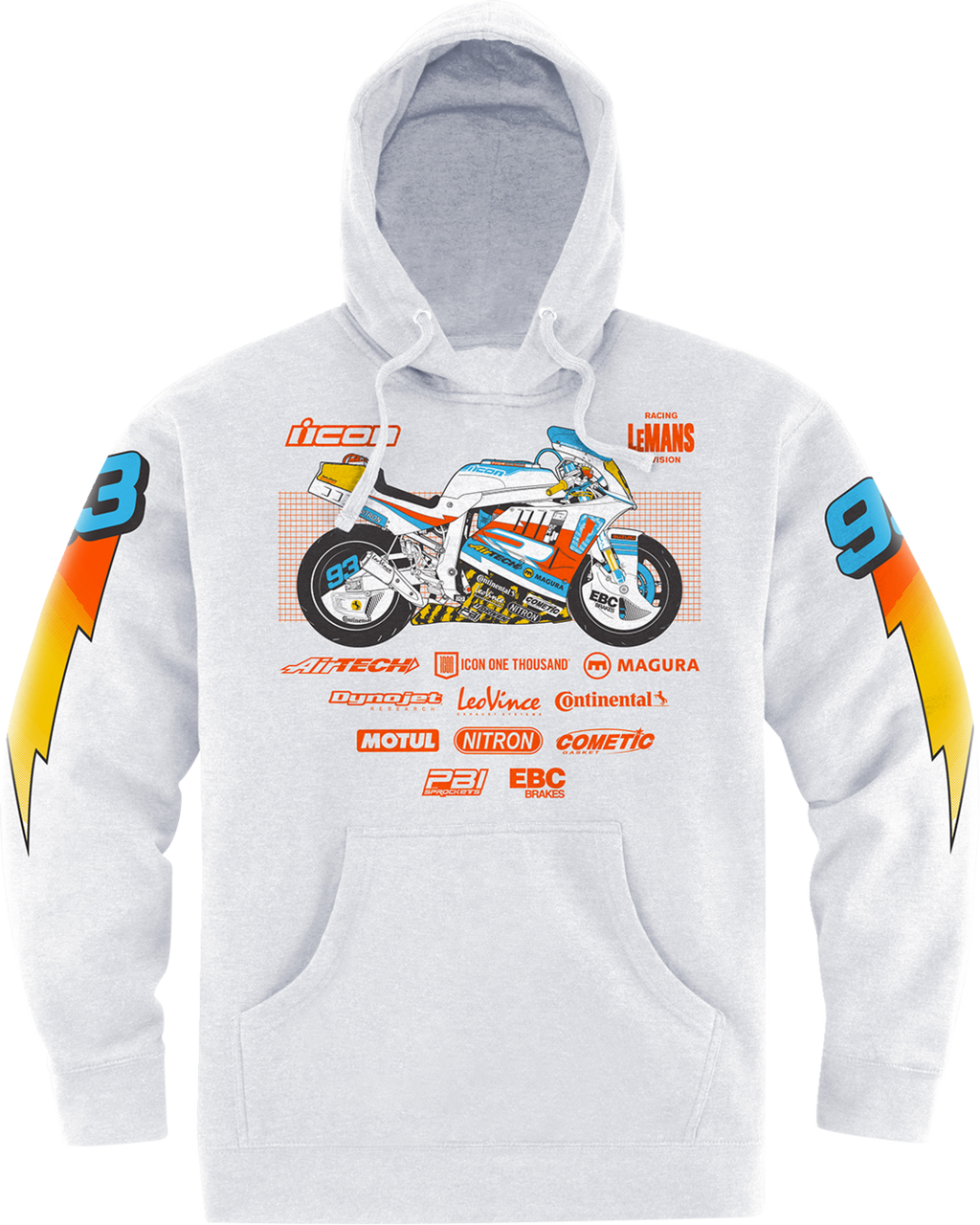 ICON Gixxer Johnny Hoodie White