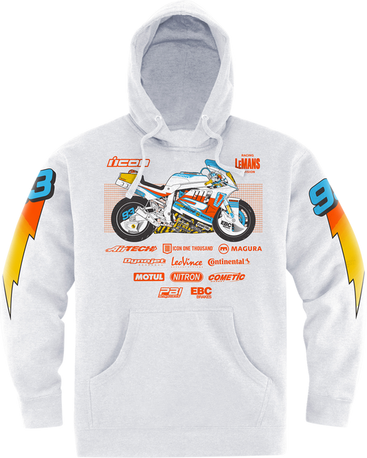 ICON Gixxer Johnny Hoodie White
