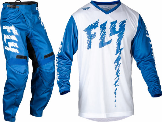 FLY Racing 2024 Youth F-16 Jersey Pant Combo  True Blue/White