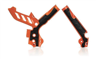 Acerbis X-Grip Frame Guards - Orange/Black
