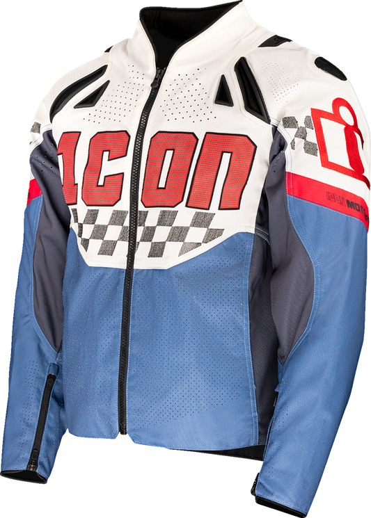 ICON Contra 3 Hero Jacket White/Blue