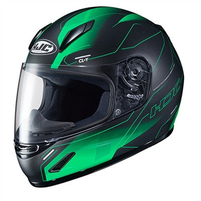 HJC Youth CL-Y Taze MC-4SF Full Face Helmet - Green