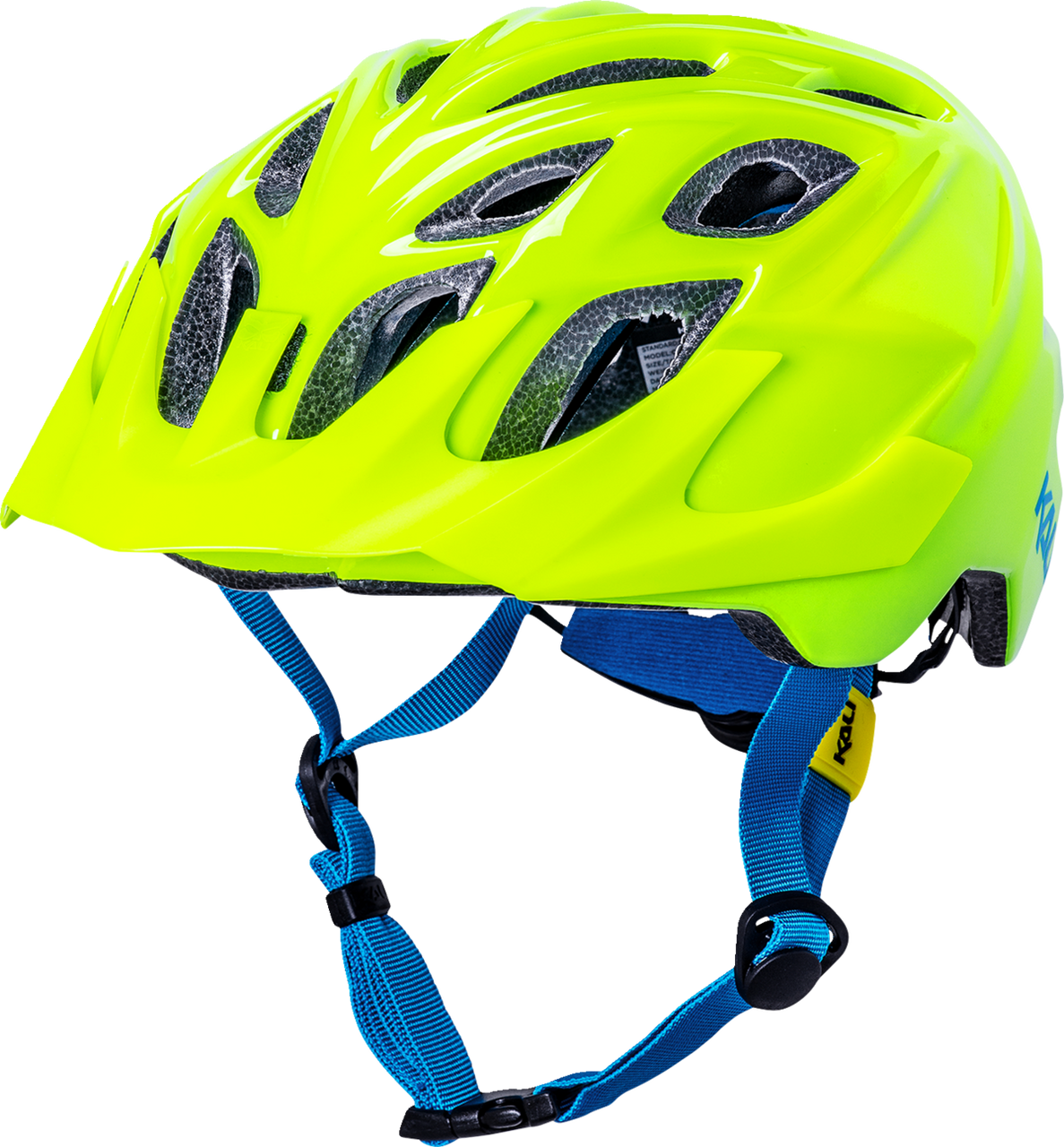 Kali Youth Chakra Solid Bicycle Helmet Gloss Neon Yellow