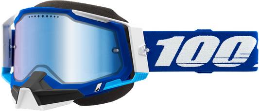 100% - 50012-00002 - RACECRAFT 2 SNOWMOBILE GOGGLE BLUE MIRROR BLUE LENS