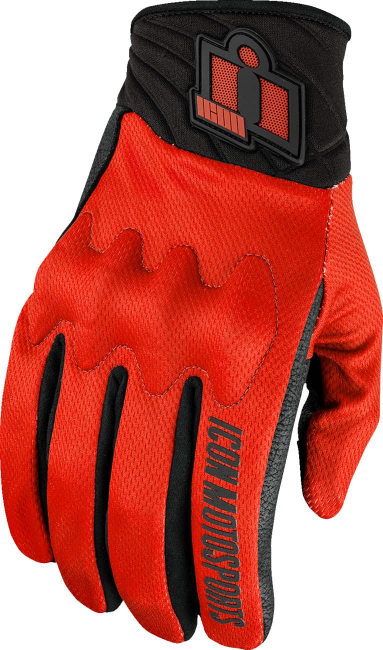 ICON Anthem 3 Gloves Red