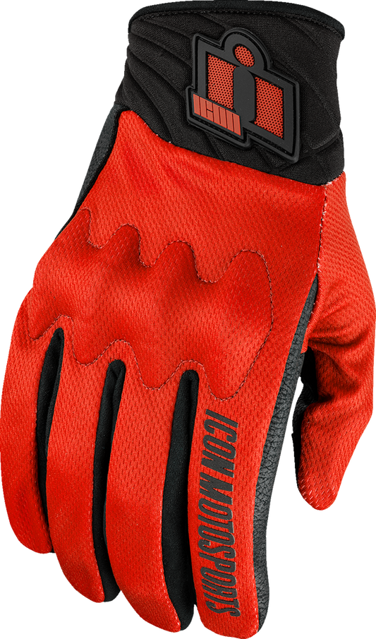 ICON Anthem 3 Gloves Red