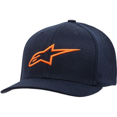 Alpinestars Youth Ageless Curved Hat - Navy/Orange