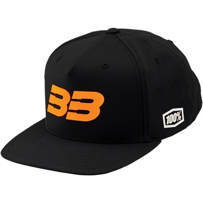 100% BB33 Hat - Black/Orange