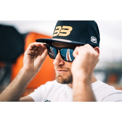 100% BB33 Hat - Black/Orange