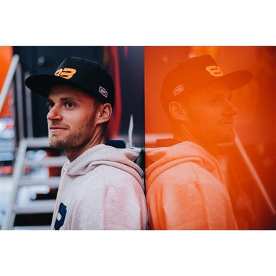 100% BB33 Hat - Black/Orange