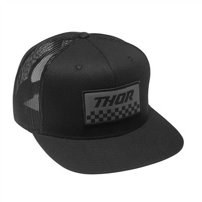 Thor Checkers Snapback Hat - Black/Charcoal