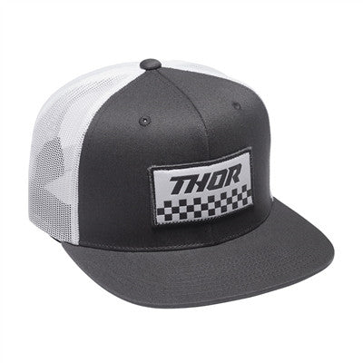 Thor Checkers Snapback Hat - Grey/White