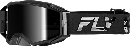 FLY Racing Zone Pro Goggle Black/Black W/ Black Mirror/Smoke Lens