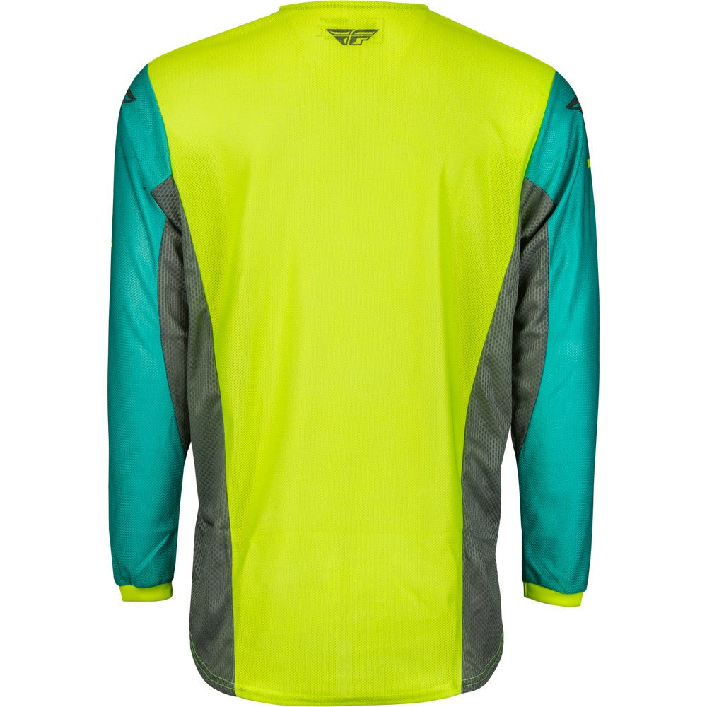 FLY Racing 2024 Kinetic Mesh Kore Jersey Pant Combo - Hi-Vis/Teal/Grey