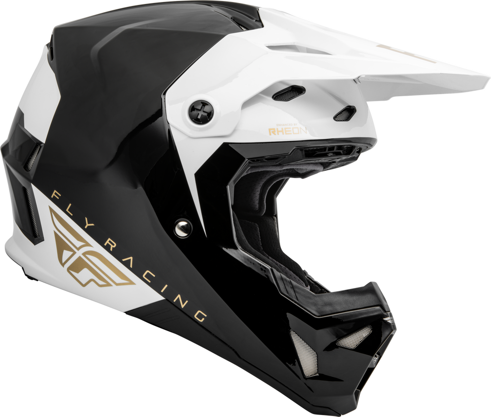 FLY Racing 2023 Formula CP Slant Offroad Helmet Black/White/Gold