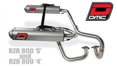 DMC Twin Exhaust System Polaris RZR 800 S (09-14), RZR 800 4 (10-14)