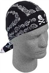 ZANheadgear Flydanna Skull Paisley Headgear - Black