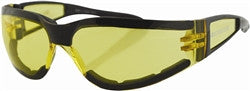 Bobster Shield II Sunglasses - Yellow lens - Black