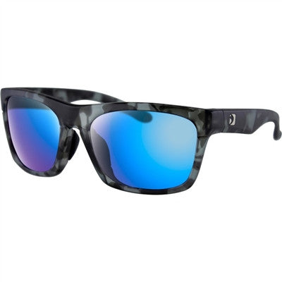 Bobster Route Sunglasses - Matte Grey Tortoise/HD Light Blue Revo Lens