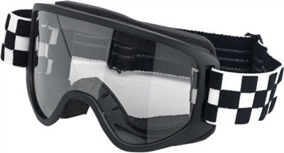 Biltwell Checkerboard Moto 2.0 Goggle - Black/White