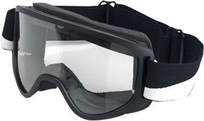 Biltwell Lightning Bolt Moto 2.0 Goggle - Black/White