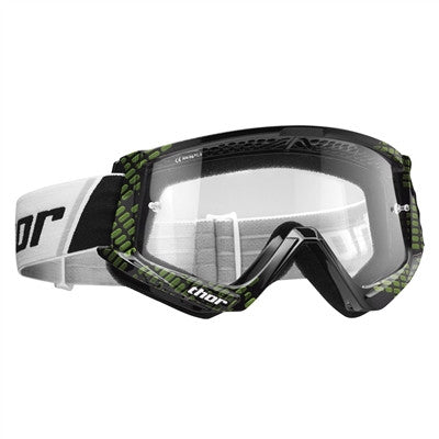 Thor Youth Combat Printed Offroad Goggle - Cap Black/Lime