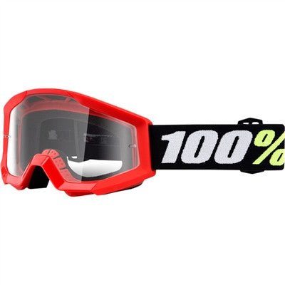 100% 2019 Kids Mini Strata Goggle - Red w/Clear Lens