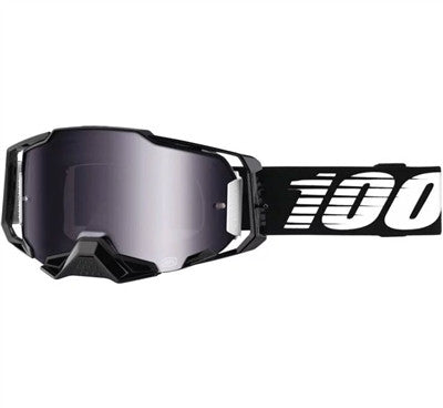 100% Armega Offroad Goggle - Black/Silver Lens