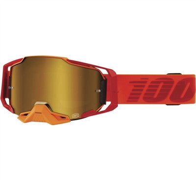 100% Armega Offroad Goggle - Litkit/Gold Lens