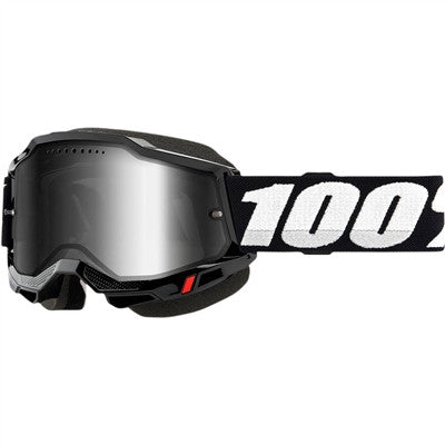100% Accuri Snow Goggle - Black/Mirror Silver Lens