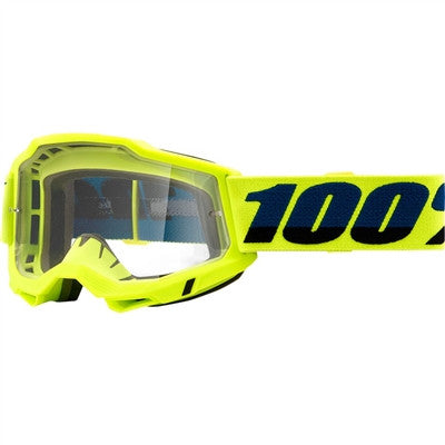 100% Accuri OTG Goggle - Fluo Yellow/Clear Lens